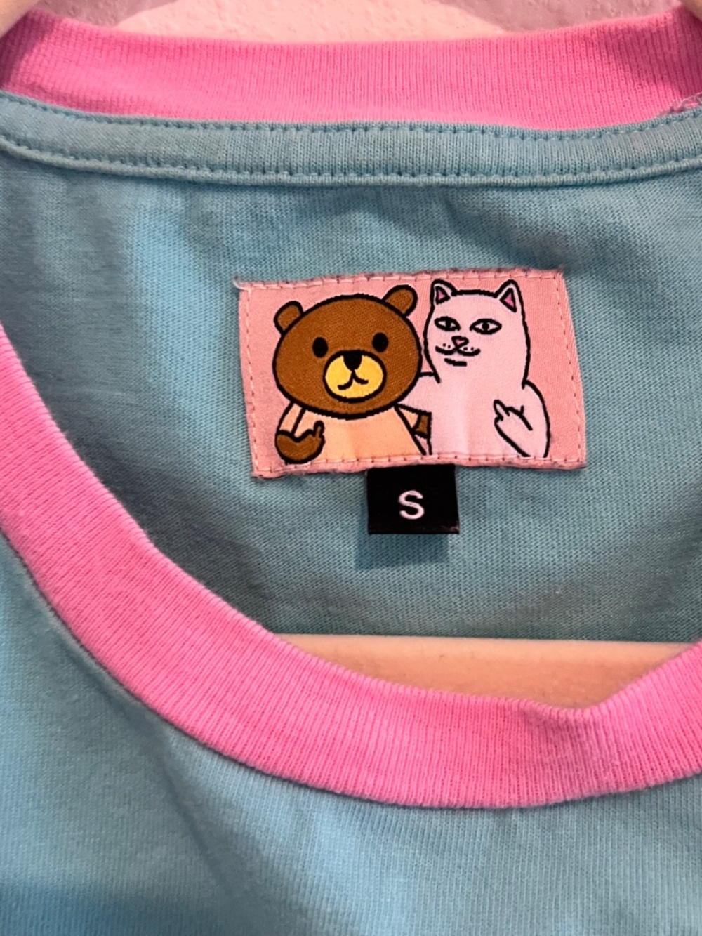 RipNDip Teddy Fresh Pocket Tee Bear & Lord Nermal Colorblock T-Shirt Small